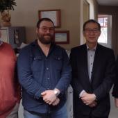 John (left) with Sam Green (Co-Executive Director, NWCDC), Soichiro Maeyama, (Fukuyama City University), and Diane Gasaway (former Executive Director of NWCDC).