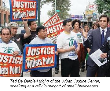 Ted De Barbieri speaking at rally