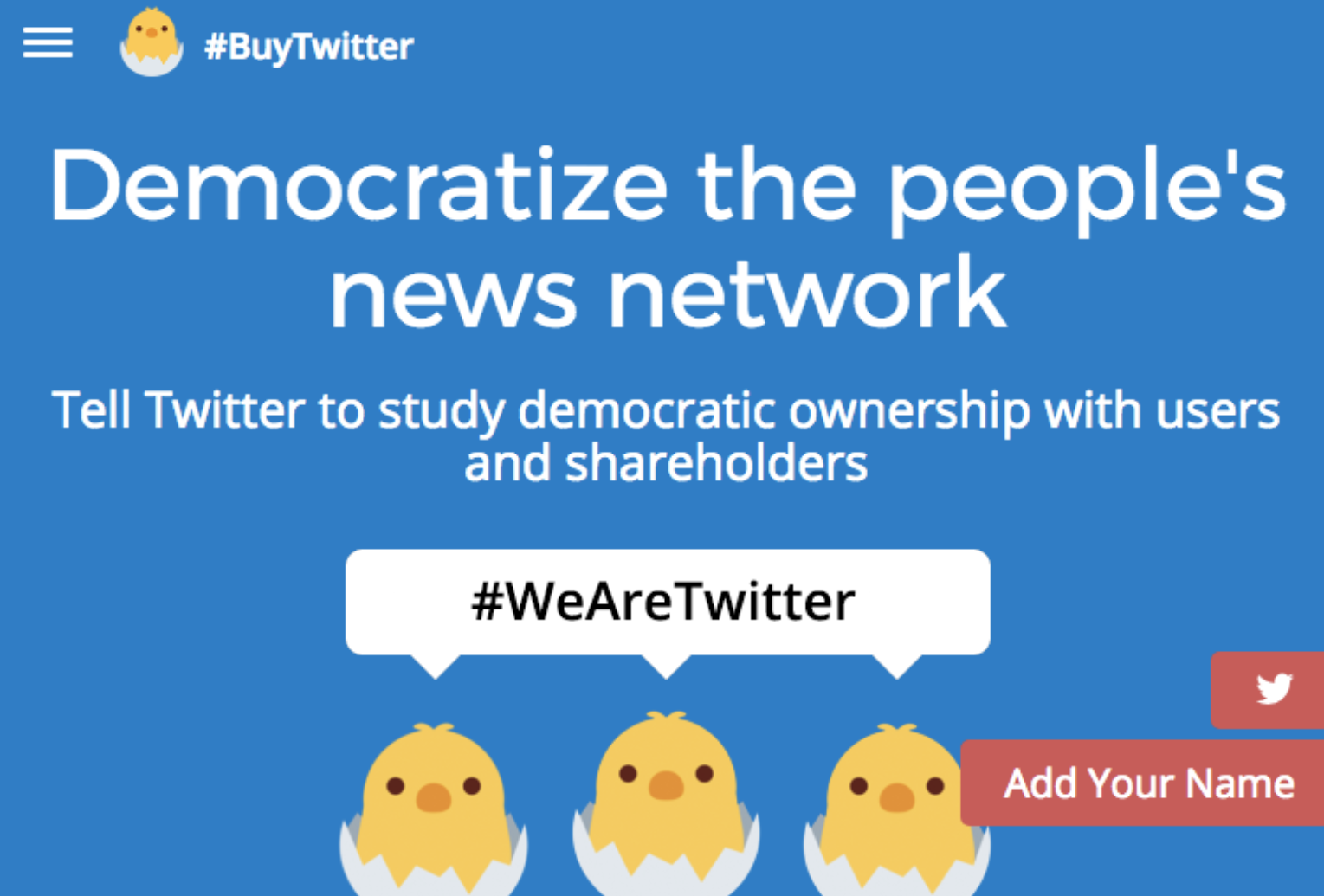 BuyTwitter.org website design by Emily Martinez