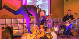 Musiciains perform at the Jazz Coop.