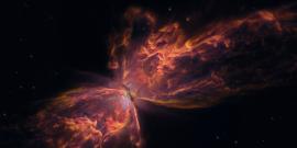 A Butterfly Nebula as seen by the Hubble Space Telescope.