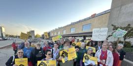 GHC Workers United rally on October 13, 2025. Photo courtesy of SEIU Wisconsin.