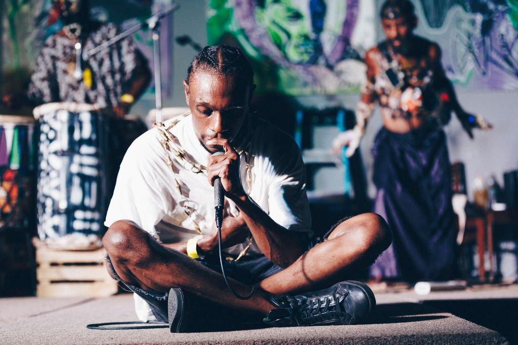 Bryce Detroit on stage.