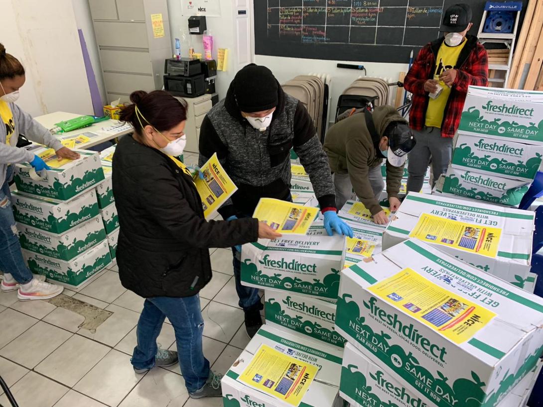 Food distribution at NICE.