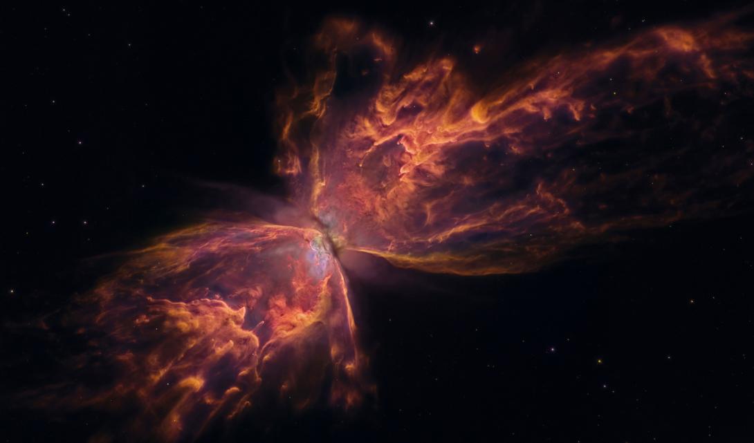A Butterfly Nebula as seen by the Hubble Space Telescope.