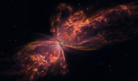A Butterfly Nebula as seen by the Hubble Space Telescope.