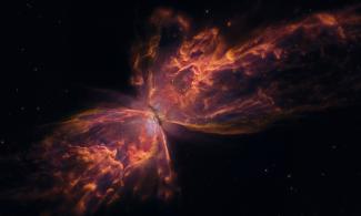 A Butterfly Nebula as seen by the Hubble Space Telescope.