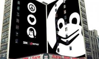 Linux, Tux the Penguin, as IBM ad (image by Paulo Massa)