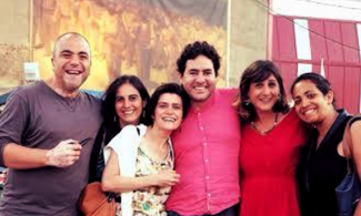 las Indias on the day they presented “The Book of Community” in Gijón, an industrial town in Northern Spain.