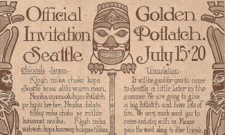 Image via <a href="https://commons.wikimedia.org/wiki/File:Potlatch_1912_Official_Invitation.jpg" target="_blank">Wikimedia Commons</a>.