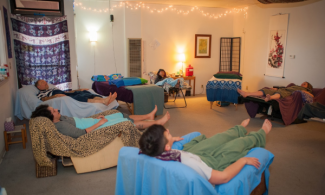 At Sarana, community acupuncture is about financial accessibility and healing in groups.